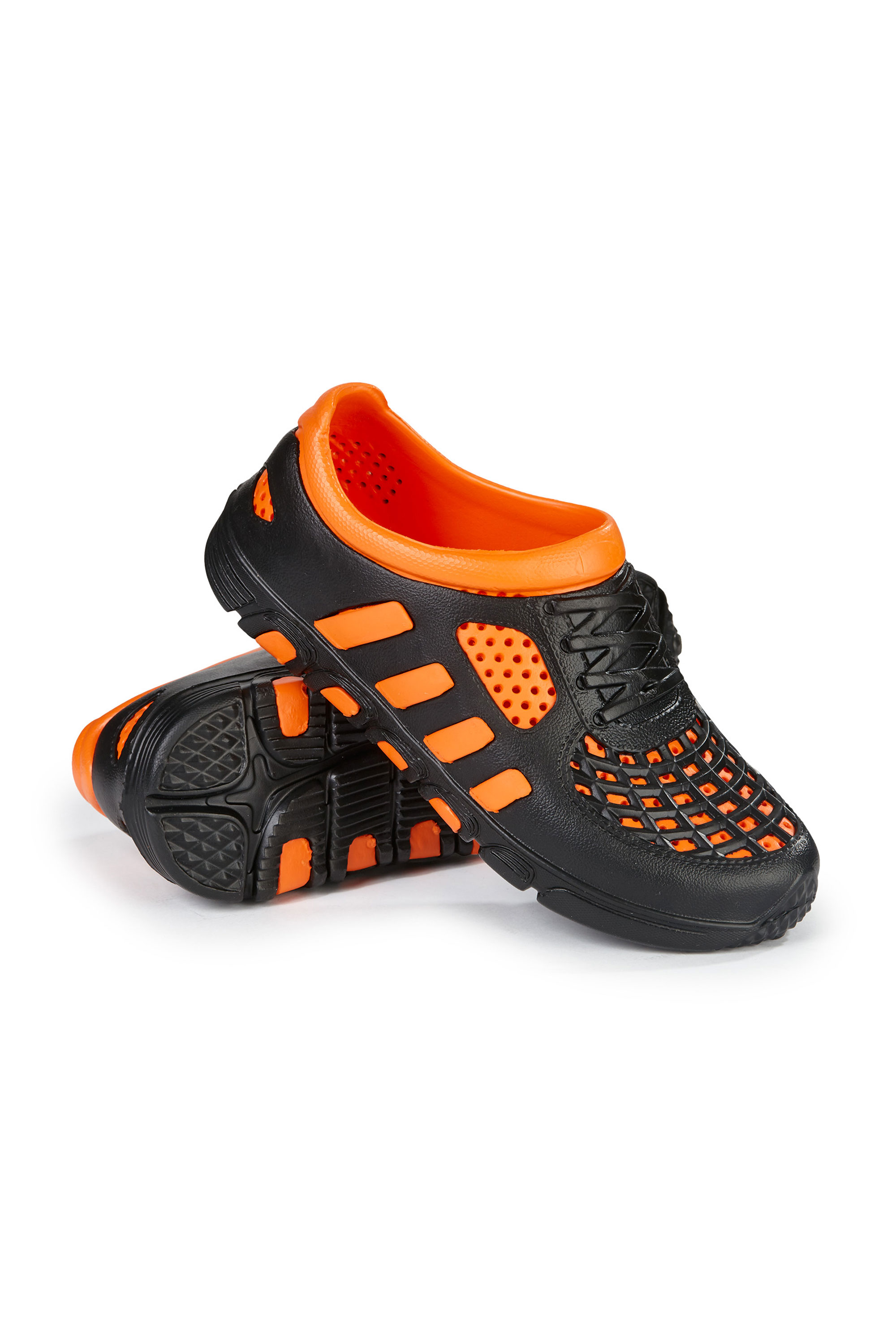 Кроссовки ЭВА чёрные с оранжевым