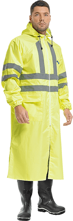 Плащ влагозащитный сигнальный "EXTRA-VISION WPL" лимонный 