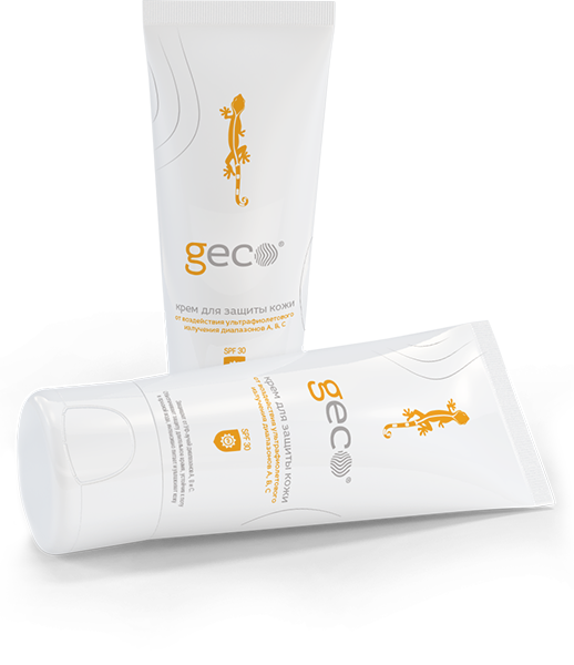 Крем "GECO" от ультрафиолетового излучения (туба 100 мл.) 