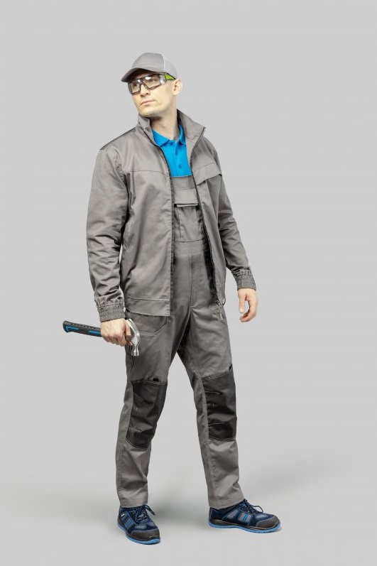 Костюм "КАЛМИТ": куртка, п/комб.; светло-серый