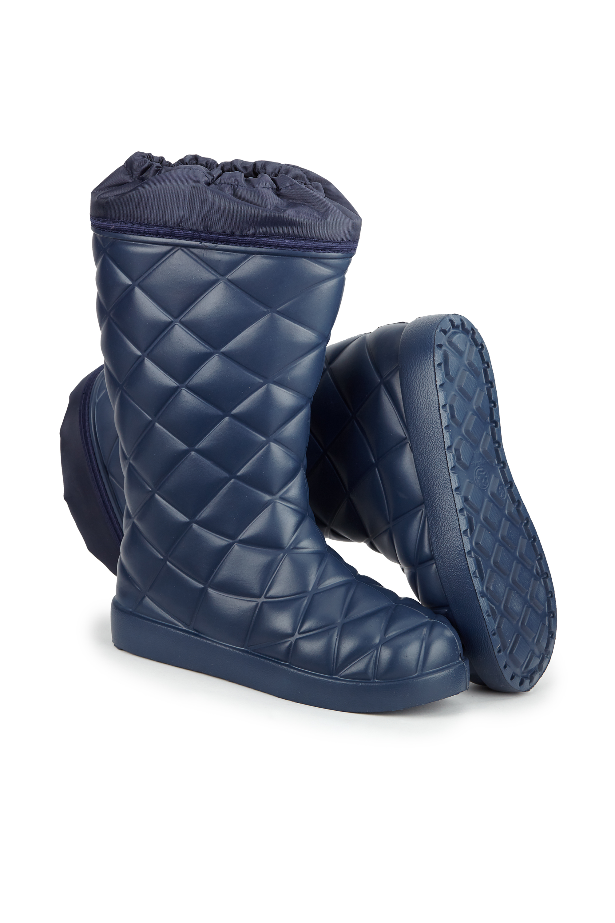 Сапоги ЭВА женские утепл. с надставкой, съемный чулок, синие