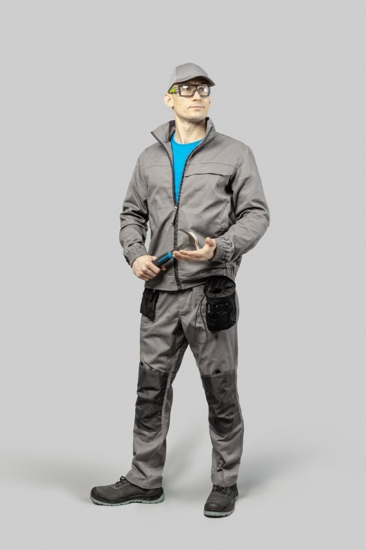 Костюм "KALMIT": куртка, брюки; светло-серый