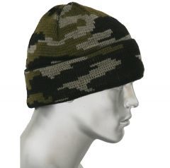 Шапка двойная, КМФ зеленая